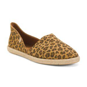 Verbenas Carmen Espadrille Flats Suede Shoes Leopard Made Spain EU 40 Leather